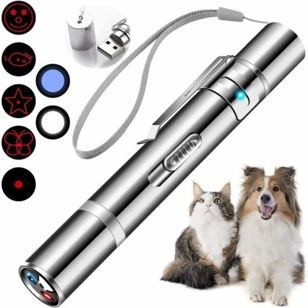 Cat toys - Cowjag Cat Toys, Laser Pointer with 5 Adjustable Patterns, USB Recharge Laser, Long Range and 3 Modes Training Chaser Interactive Toy, Dog Laser Toy - Pelham Pet Shop