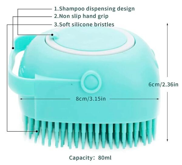 Pet accessories - Pet Bath Massage Brush Puppy Dog Cat Grooming Cleaning Soft (Blue) - Pelham Pet Shop